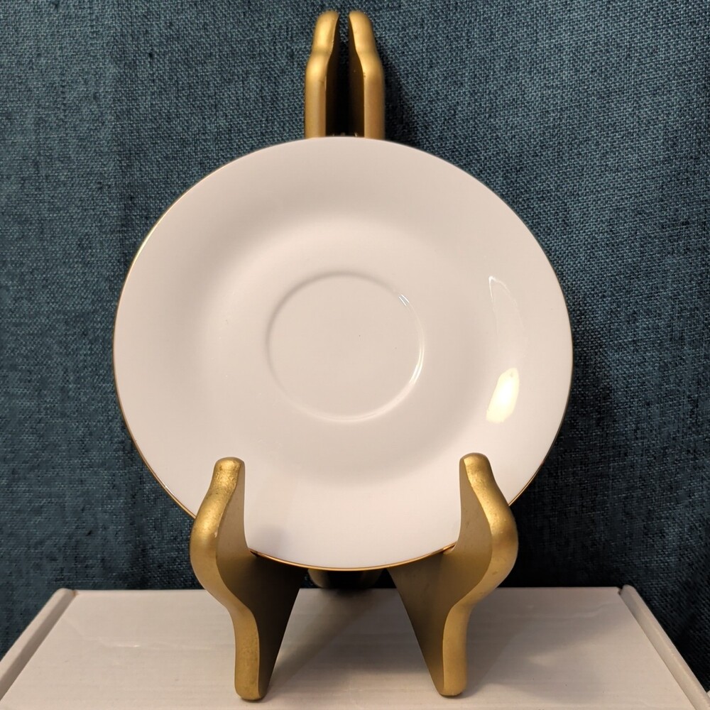 Set of 4 Sea Gull Fine China Saucers 6" | Jian Shang Gold Trim | Replacement - Picture 3 of 16